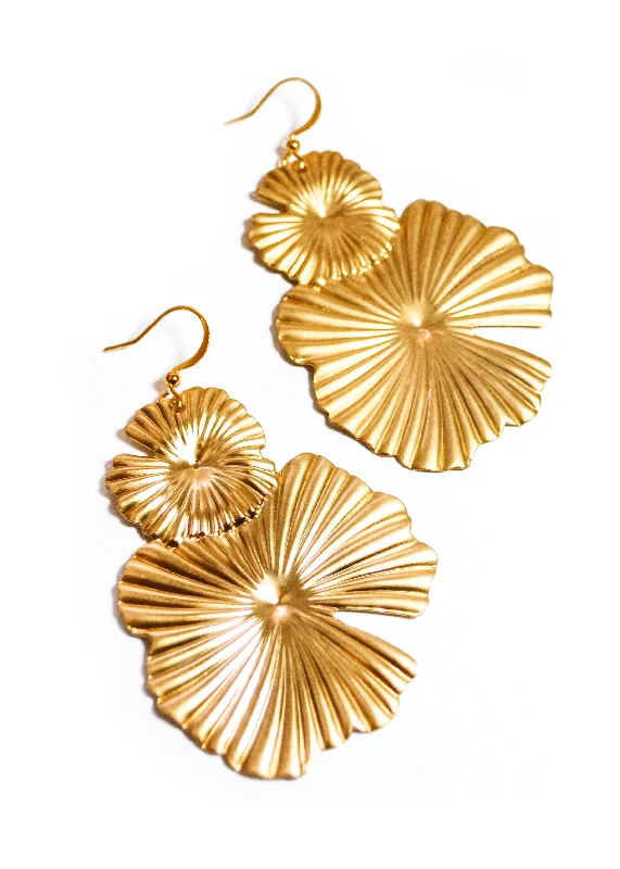 Women’s simple gold earrings-DEVILLE