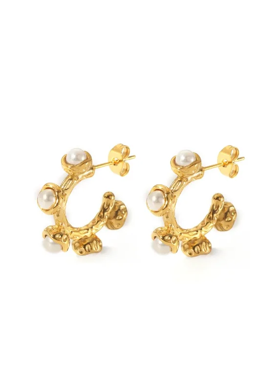 Women’s classic pearl earrings-Ester | Small