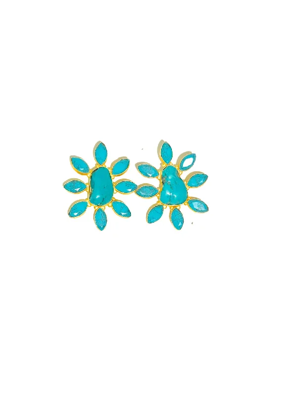 Women’s gold stud earrings-Burton