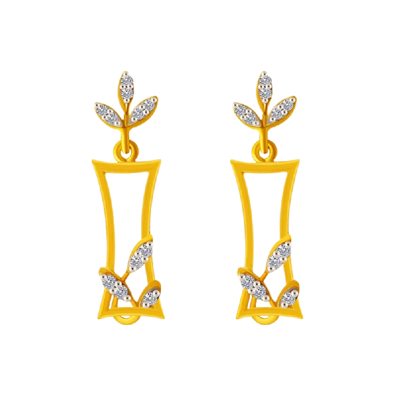 Women’s boho earrings-14KT (585) Yellow Gold Clip-on Earrings For Women