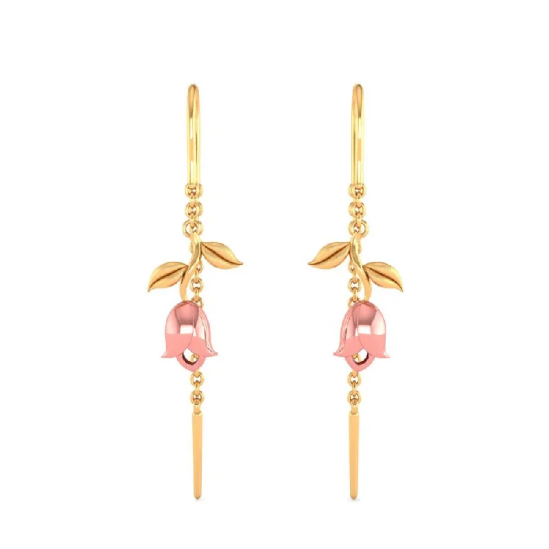 Women’s mixed stone earrings-22k Yellow Cantered Gold Earrings