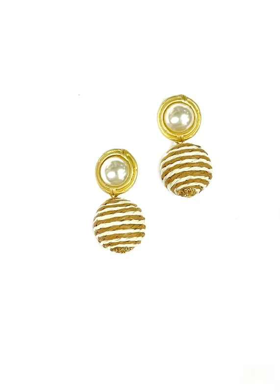 Women’s engraved earrings-Brett | Stripe