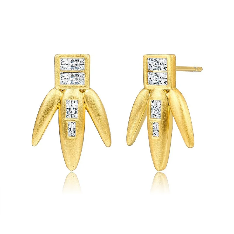 Women’s dangling gemstone earrings-Goldstein