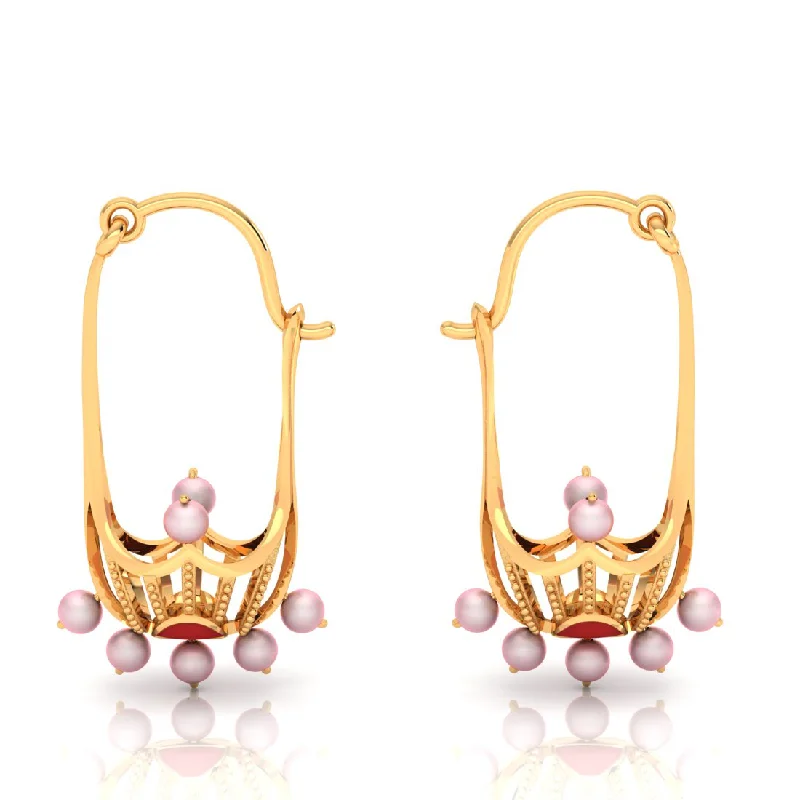 Women’s cubic zirconia earrings-14k Intricate Gold Earrings With Unique Design