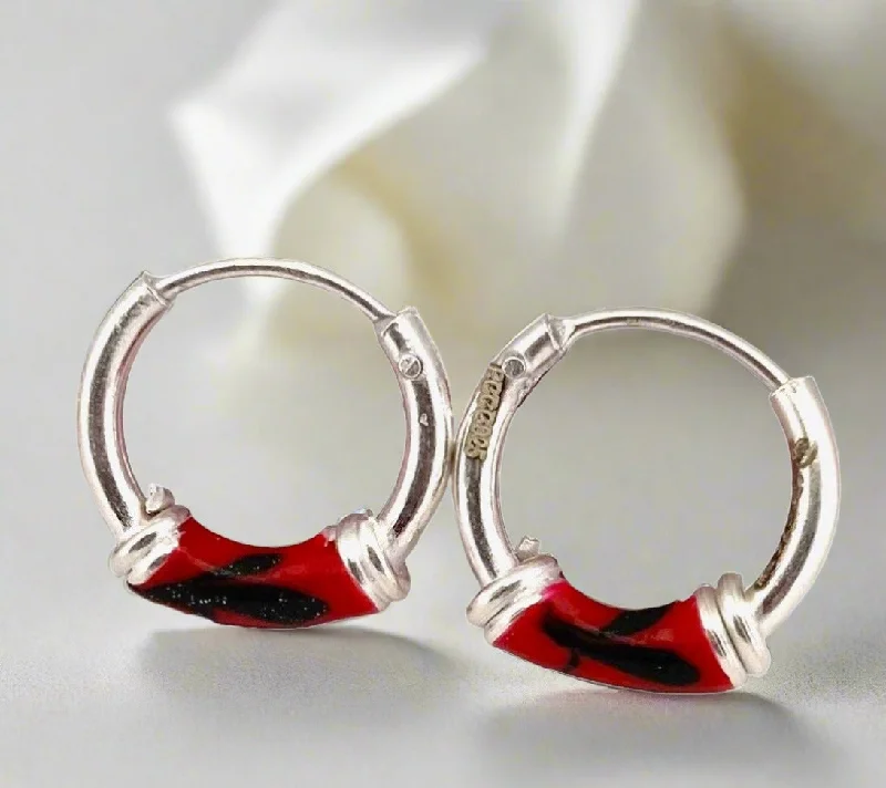 Women’s bridal hoop earrings-Sterling Silver Clip on Hoop Earrings For Women & Girls