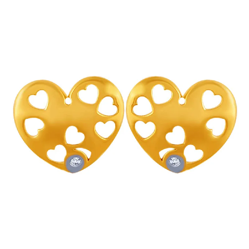 Women’s retro earrings-Multiple Hearts With  14k Gold Earrings