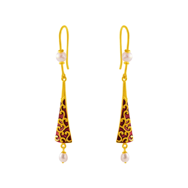 Women’s turquoise earrings-14KT (585) Yellow Gold Clip-on Earrings For Women