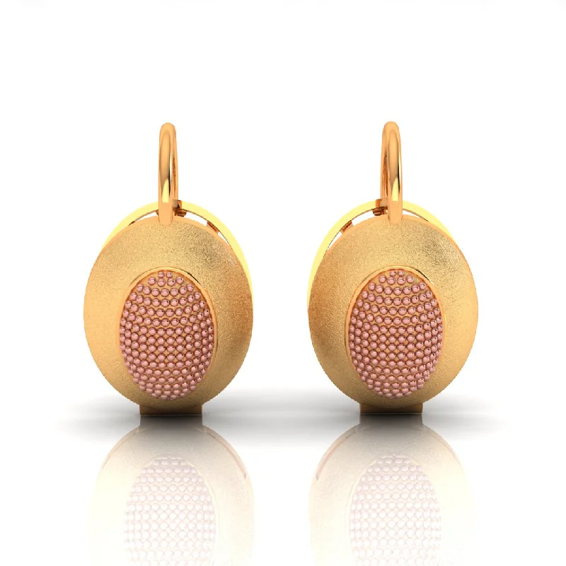 Women’s floral earrings-14k Gold Earrings With Intricate Artistry And A Dash Of Yellow Gold Colour