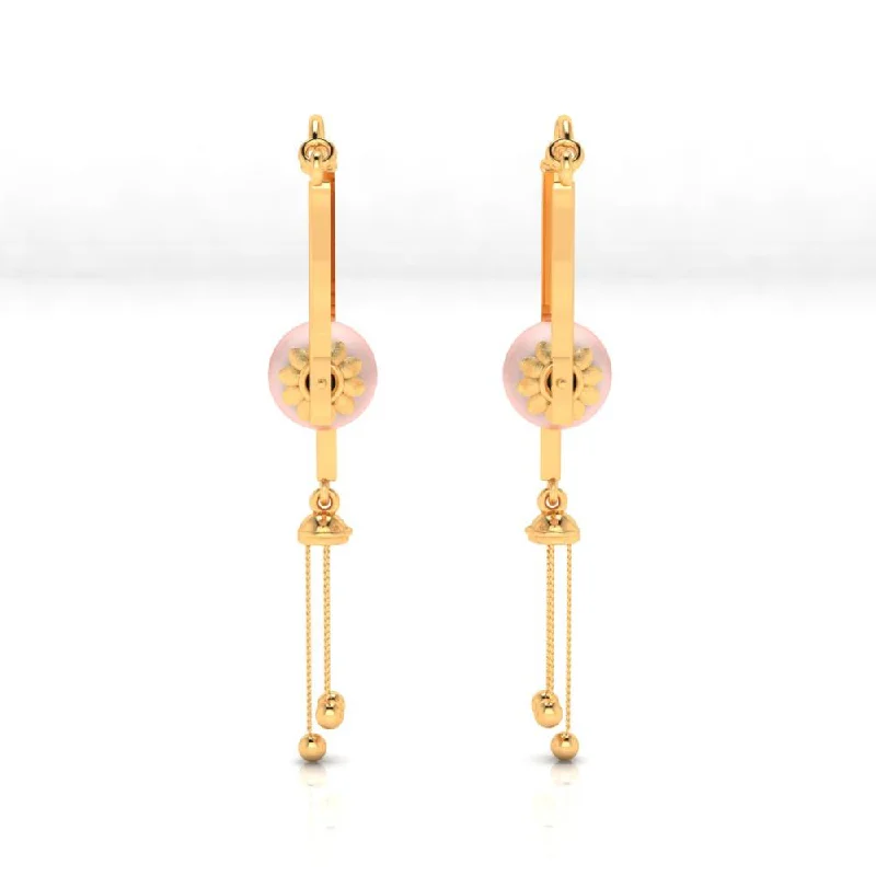 Women’s cubic zirconia earrings-Exceptionally Well-crafted 22-karat Gold Dangler Earrings