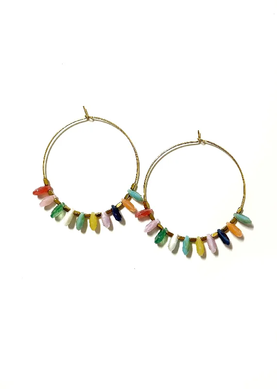 Women’s floral earrings-Merry Byron