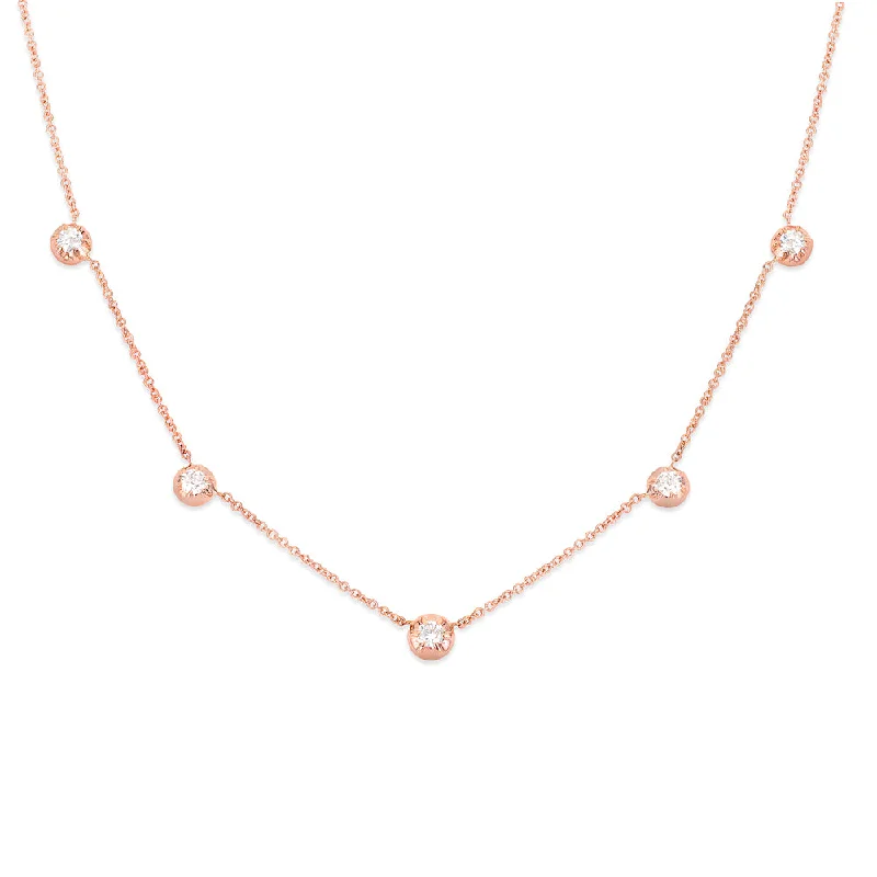 Women’s birthstone pendant necklaces-Rose Necklace