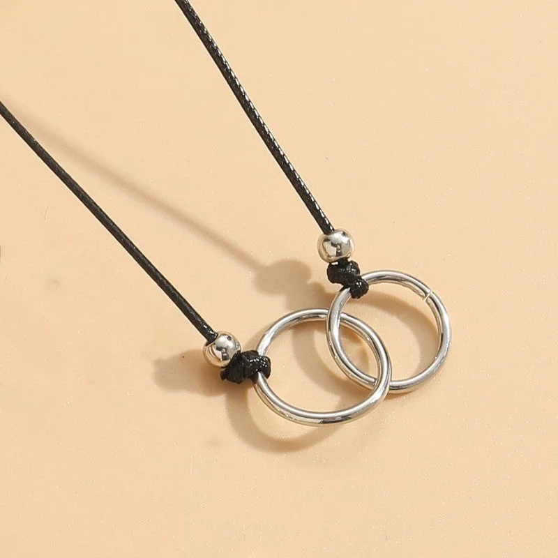 Double Ring Necklace Xl0144