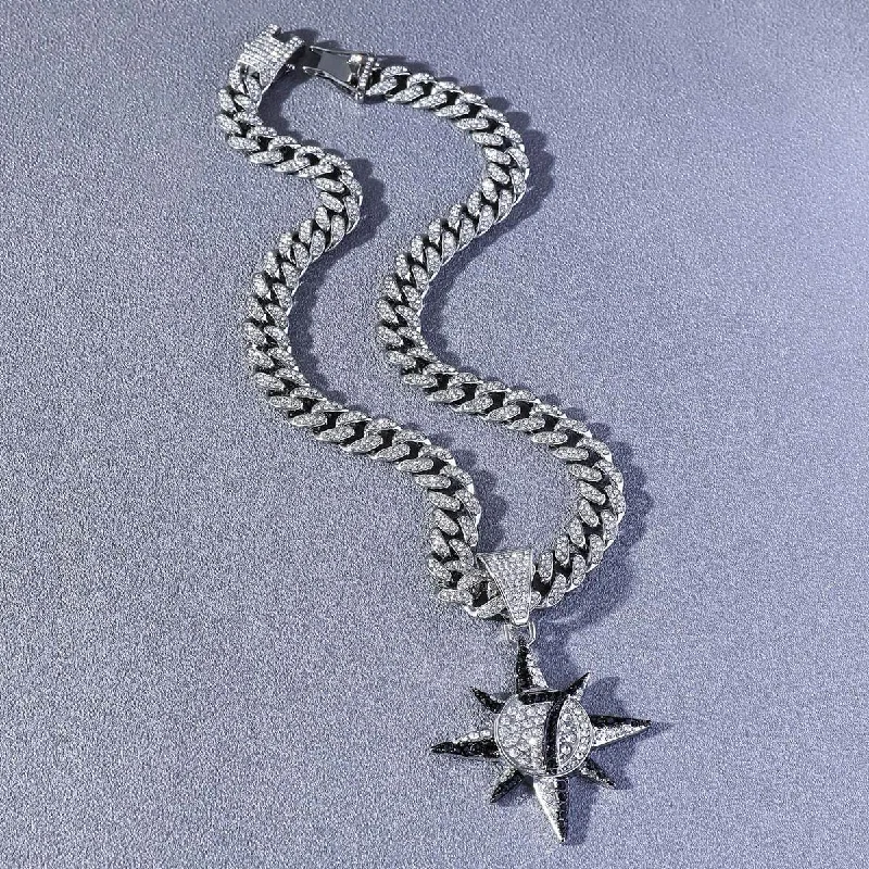 Silver (Sun)-with 5525 Models 50cm Cuban Link Chain