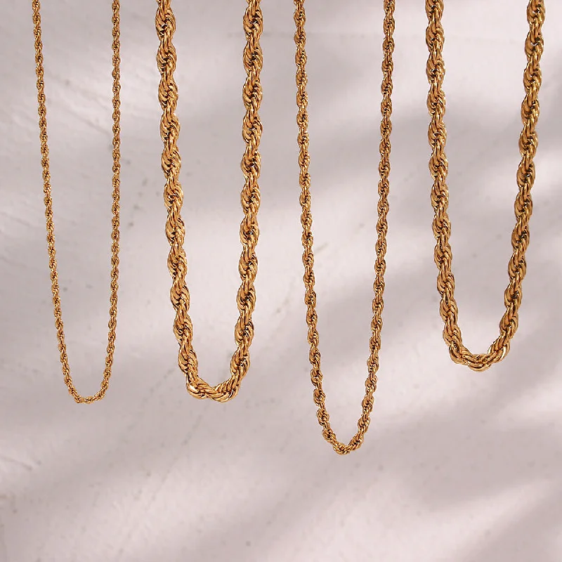 2mm Twist Chain Necklace 55 5cm