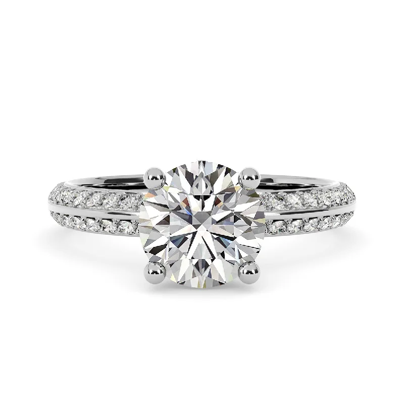 Women’s diamond solitaire engagement rings-Diamond Engagement Ring