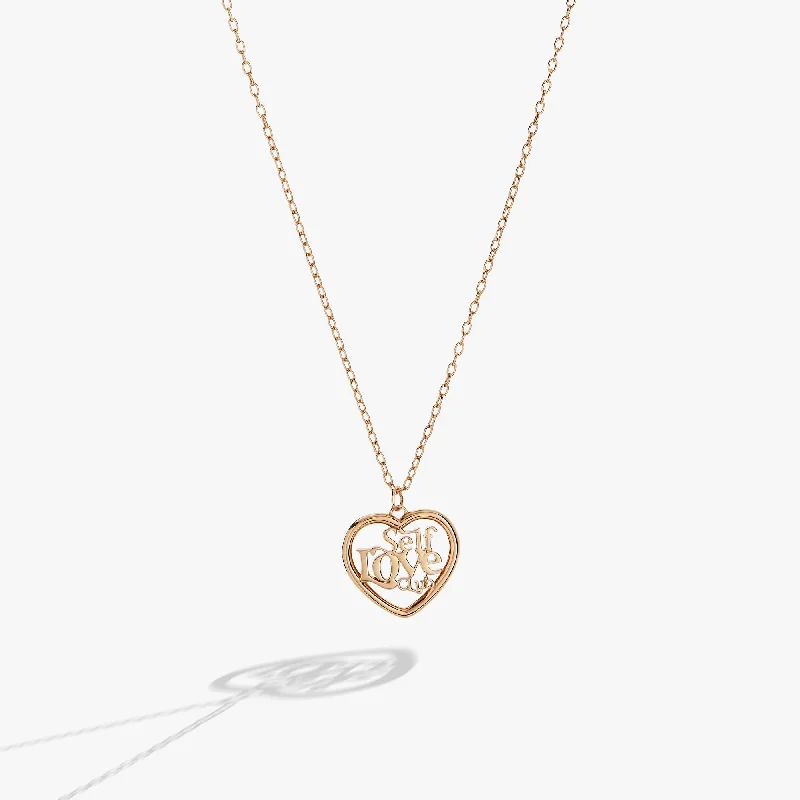 Women’s diamond halo necklaces-Self-Love Club Pendant Necklace