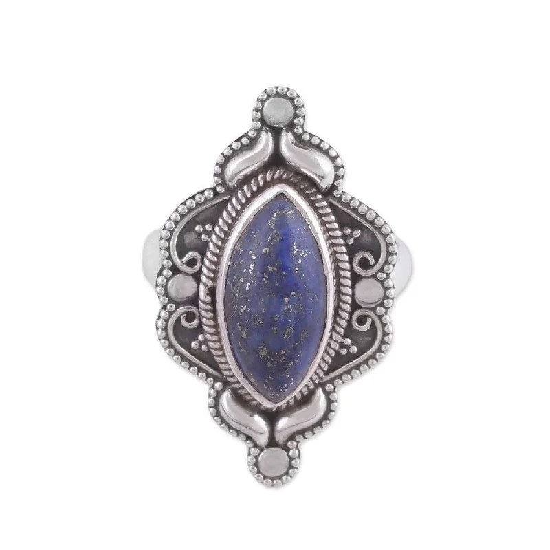 Women’s gemstone engagement rings-NOVICA Royal Eye, Lapis lazuli cocktail ring