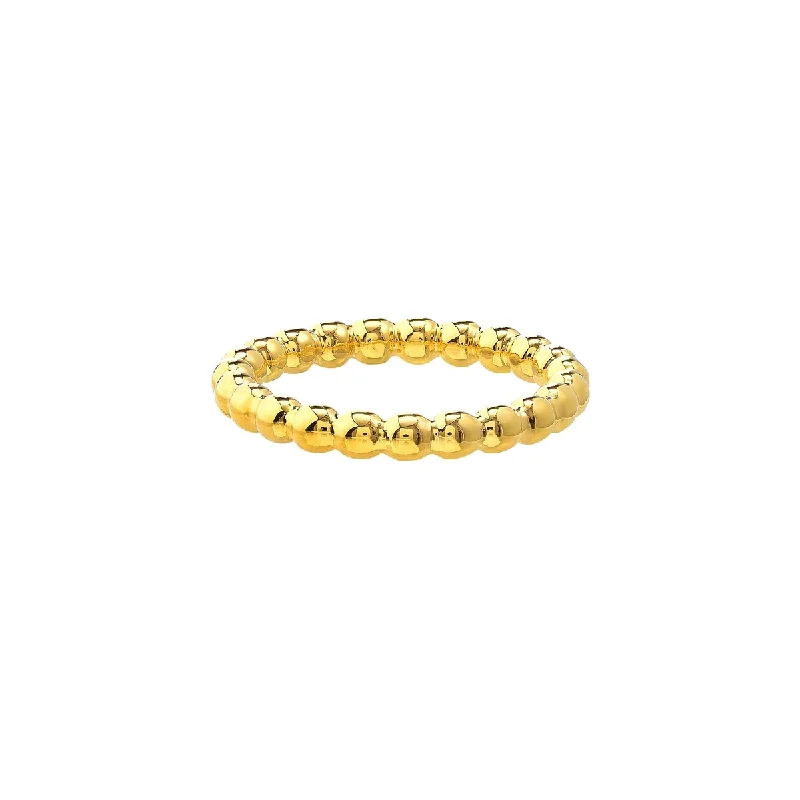 Women’s sapphire wedding rings-Marquee Jewels 14K Solid Yellow Gold Bead Ring