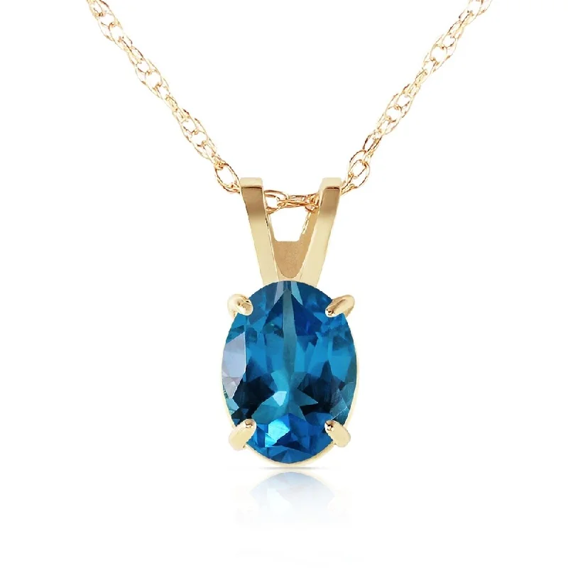 Women’s sterling silver wedding rings-0.85 Carat 14K Gold Sheltering Sky Blue Topaz Necklace