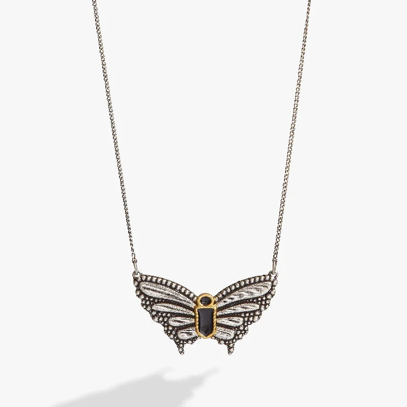 Women’s tennis necklaces-Antique Butterfly Necklace