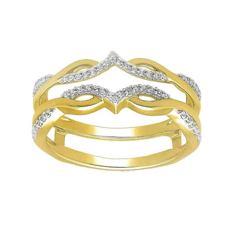 Women’s eco-friendly engagement rings-1/5ctw Diamond Ring Guard