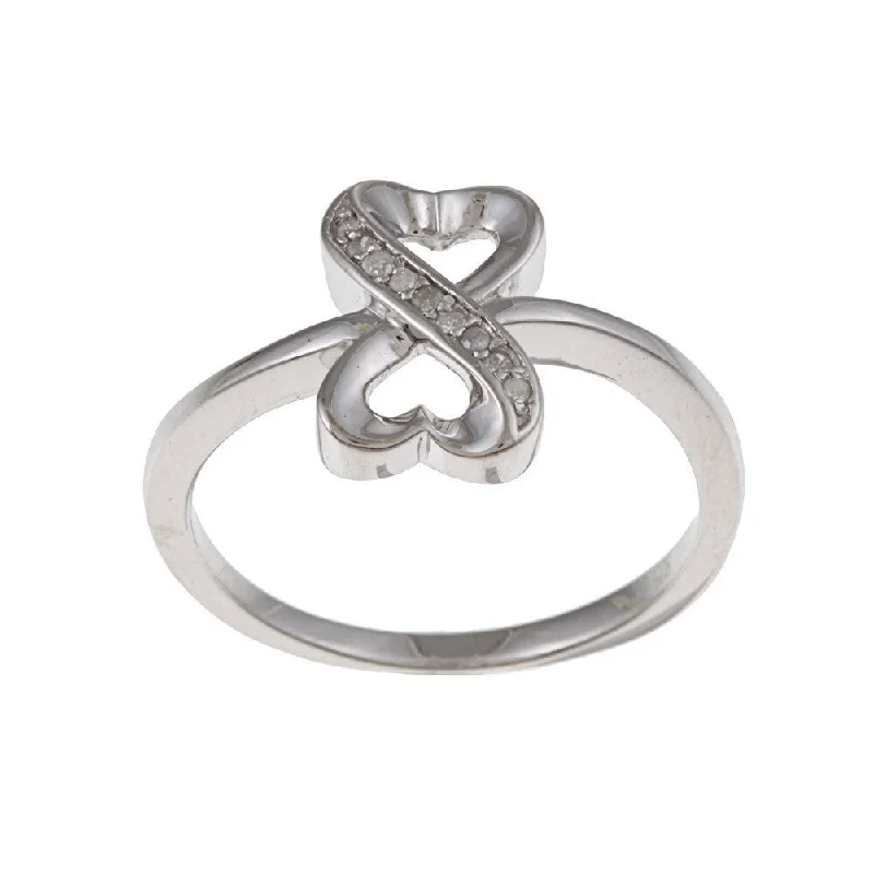 Women’s promise rings-Sterling Silver Diamond Accent Fashion Ring