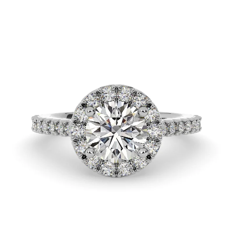 Women’s cushion cut diamond engagement rings-Diamond Engagement Ring