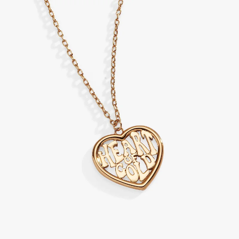 Women’s infinity necklaces-Heart of Gold Pendant Necklace