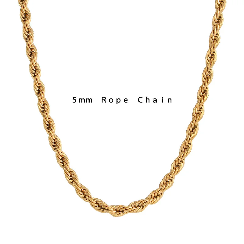 5mm Twist Chain Necklace 50 5cm