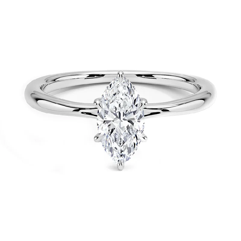 Women’s affordable diamond engagement rings-1/3ct Marquise Solitaire Engagement Ring