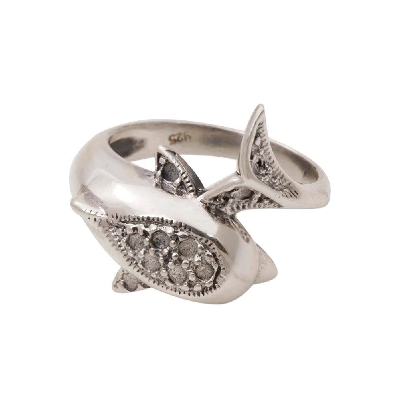 Women’s classic engagement rings-NOVICA Soaring Dolphin, Sterling silver cocktail ring