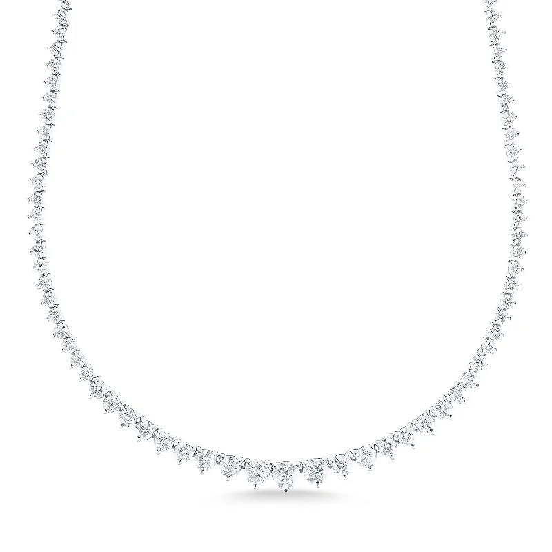 Women’s bridal necklaces-6.50ct Graduated Tennis Necklace