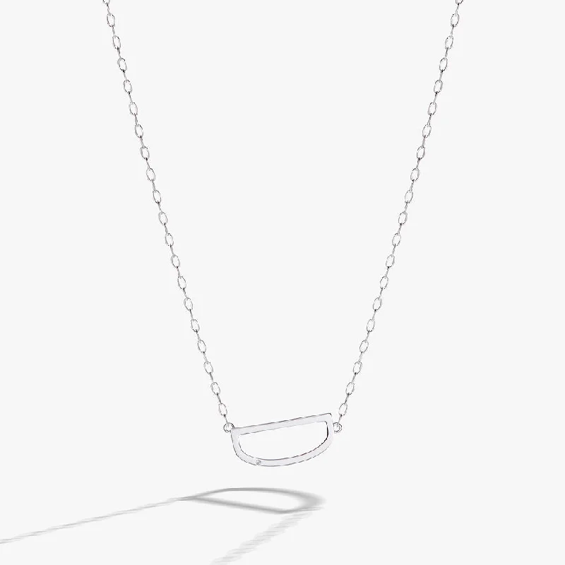 Women’s delicate necklaces-Initial D Precious Elongated Necklace