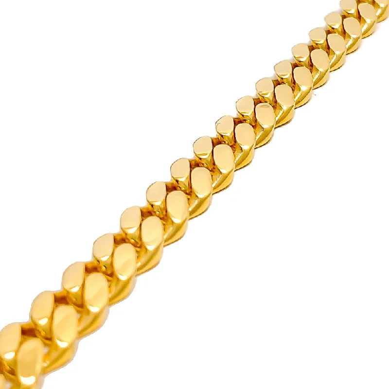 Women’s minimalist bangles-Attractive Fine 22k Gold Men's Bracelet