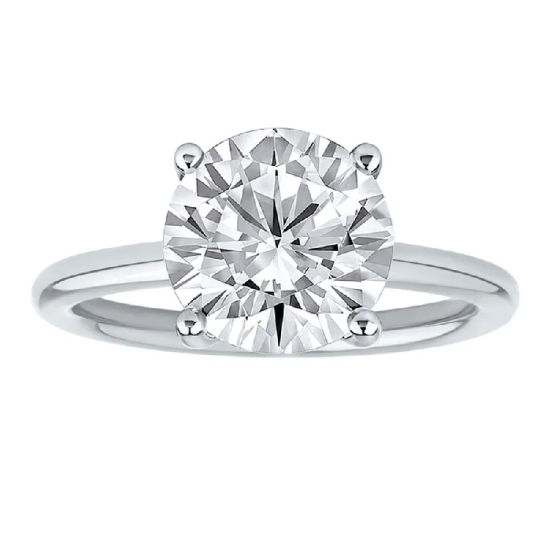 Women’s two-tone engagement rings-3ct Certified Lab Grown Diamond Solitaire Engagement Ring