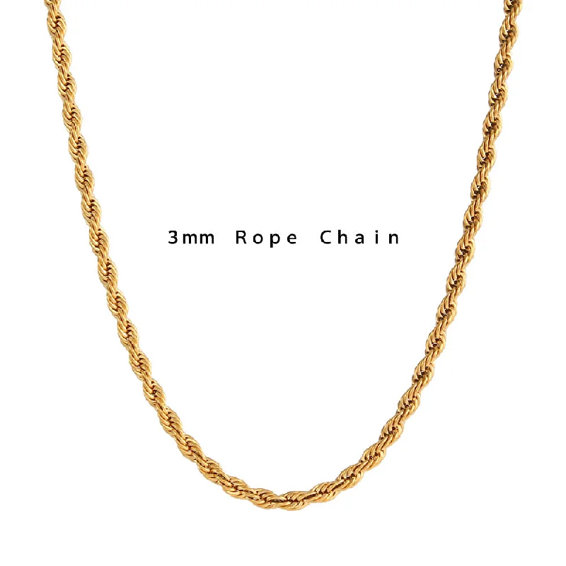 3mm Twist Chain Necklace 70 5cm