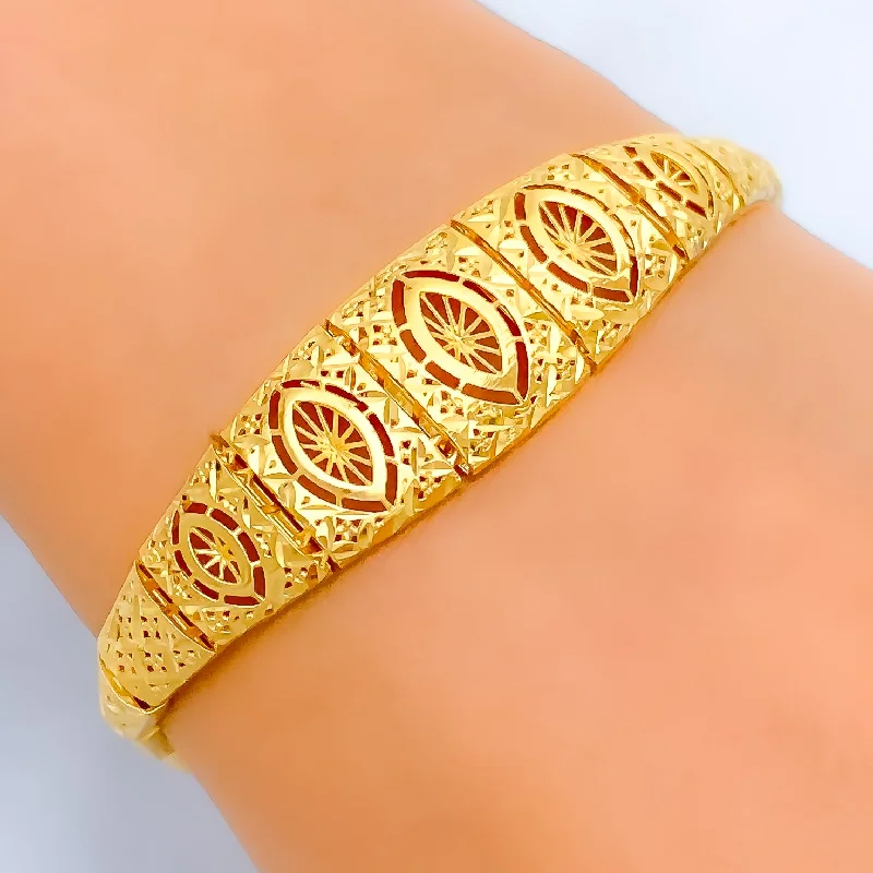 Women’s elegant tennis bracelets-Exquisite 22k Gold Bracelet