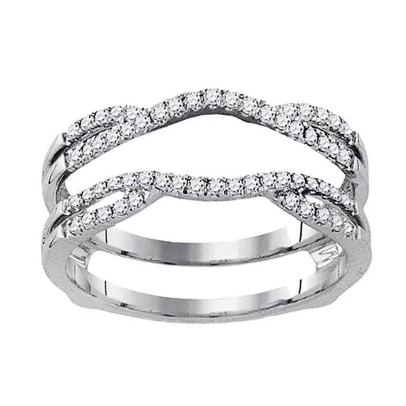 Women’s designer engagement rings-1/3ctw Diamond Ring Guard