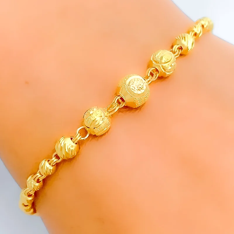 Women’s luxury tennis bracelets-Classy High Finish Orb 22k Gold Bracelet