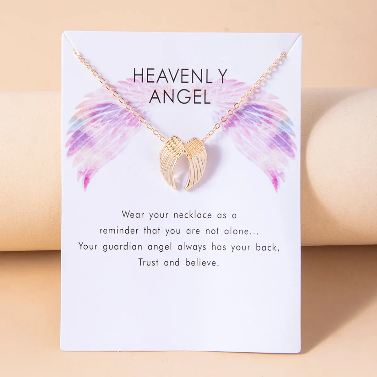 Women’s custom gemstone necklaces-Simple Style Wings Alloy