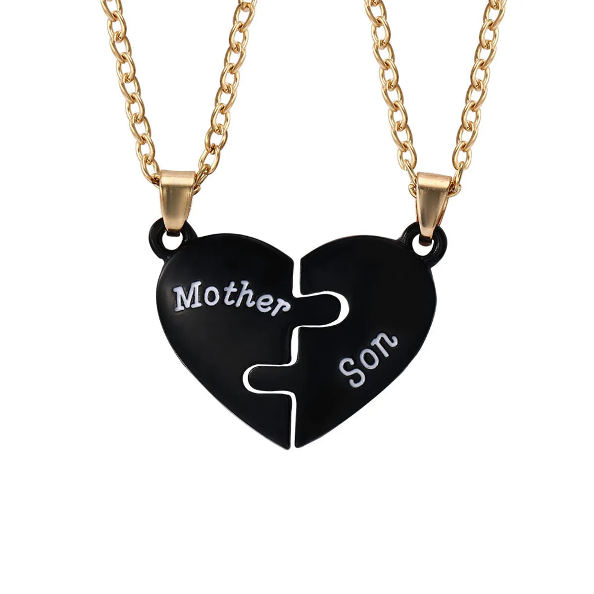 Women’s engraved necklaces-New Heart Letter Tree Stitching Pendant Mother‘s Day Necklace