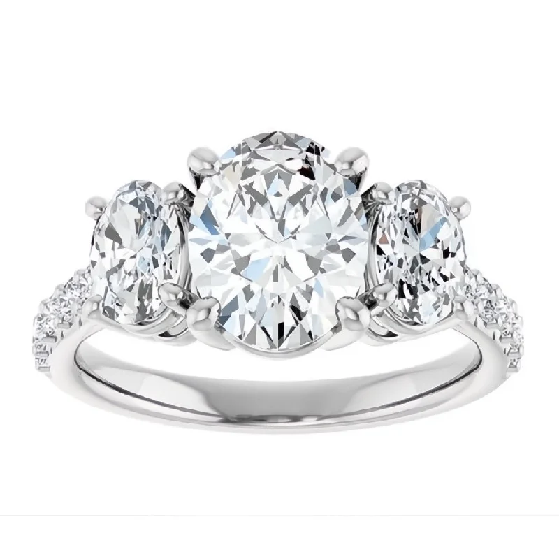 Women’s vintage diamond engagement rings-3ctw Lab Grown Diamond Engagement Ring