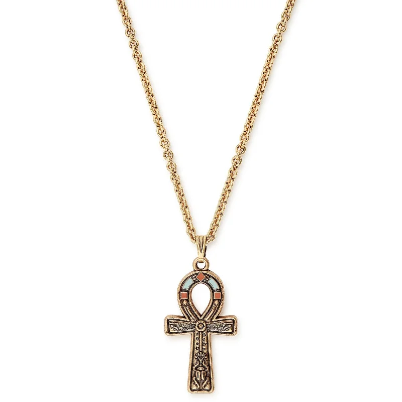 Women’s custom engraved pendants-Ankh Necklace, Large