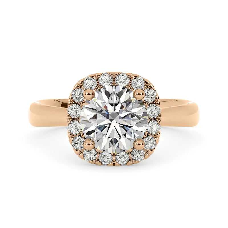 Women’s rose gold engagement rings with diamonds-Diamond Engagement Ring