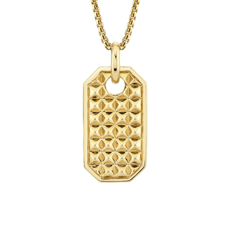 Women’s diamond necklaces-Men's Tetra Dog Tag