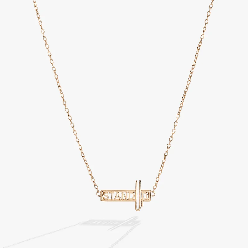 Women’s pendant necklaces-Stand Up Pendant