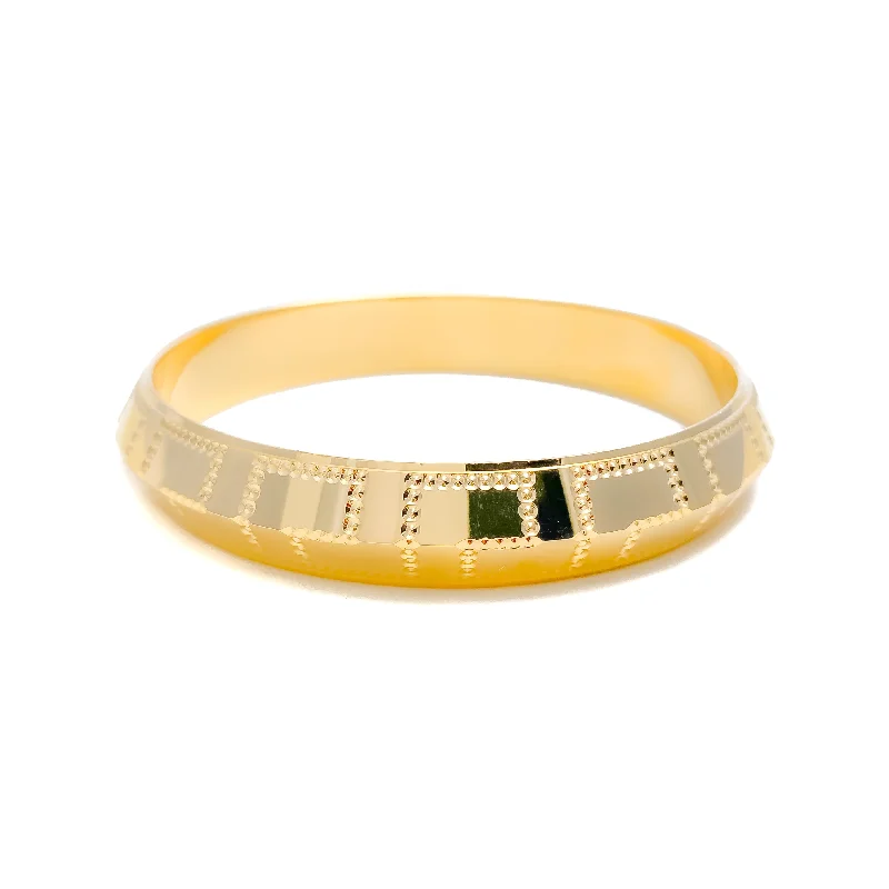 Women’s leather bracelets-Majestic Classy Men's 22k Gold Bangle