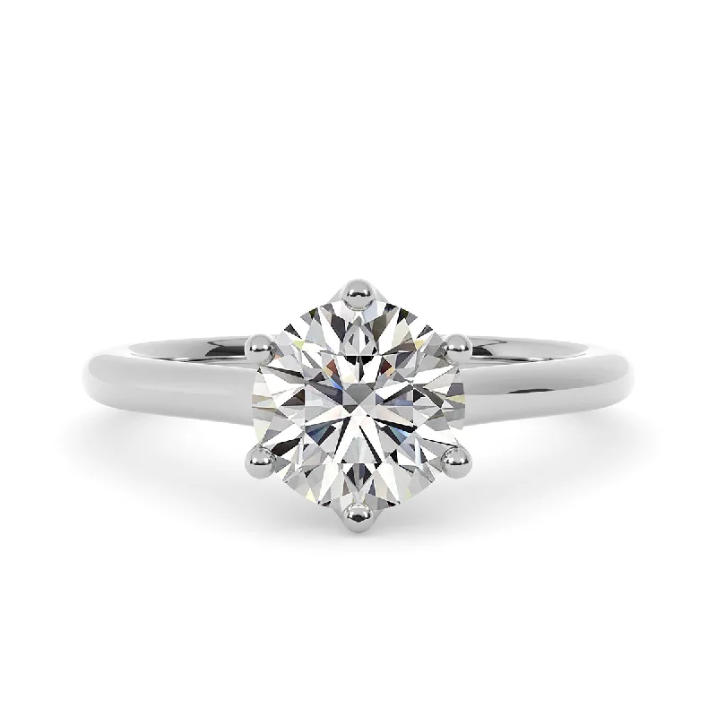 Women’s engagement rings with emerald accents-Diamond Engagement Ring