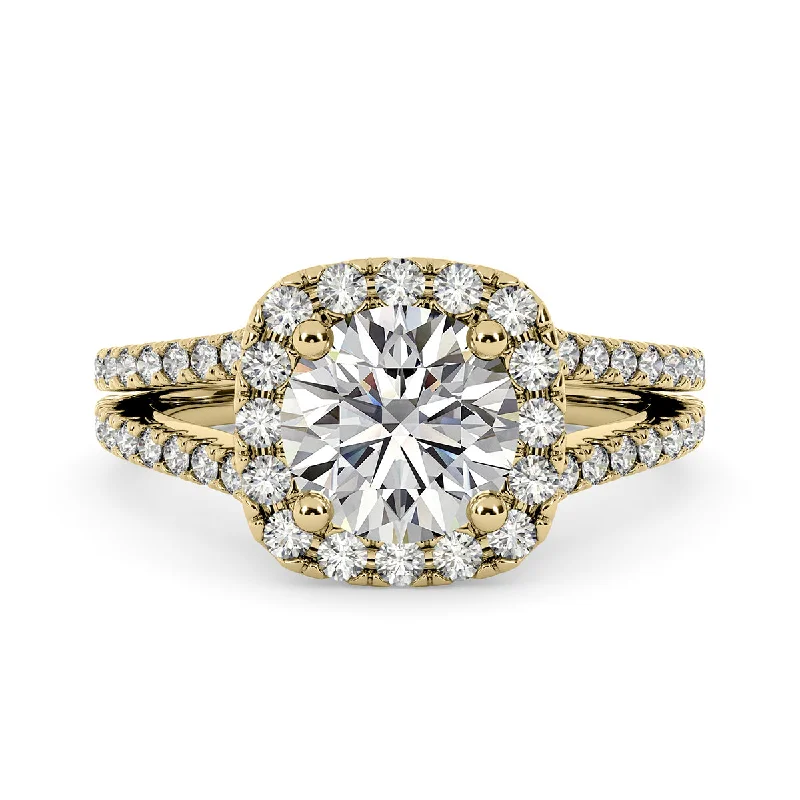 Women’s engagement rings with a band-Diamond Engagement Ring