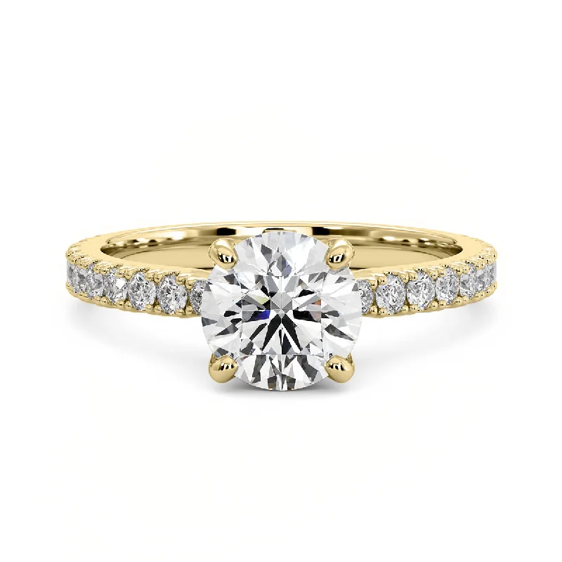 Women’s white gold engagement rings-Diamond Engagement Ring